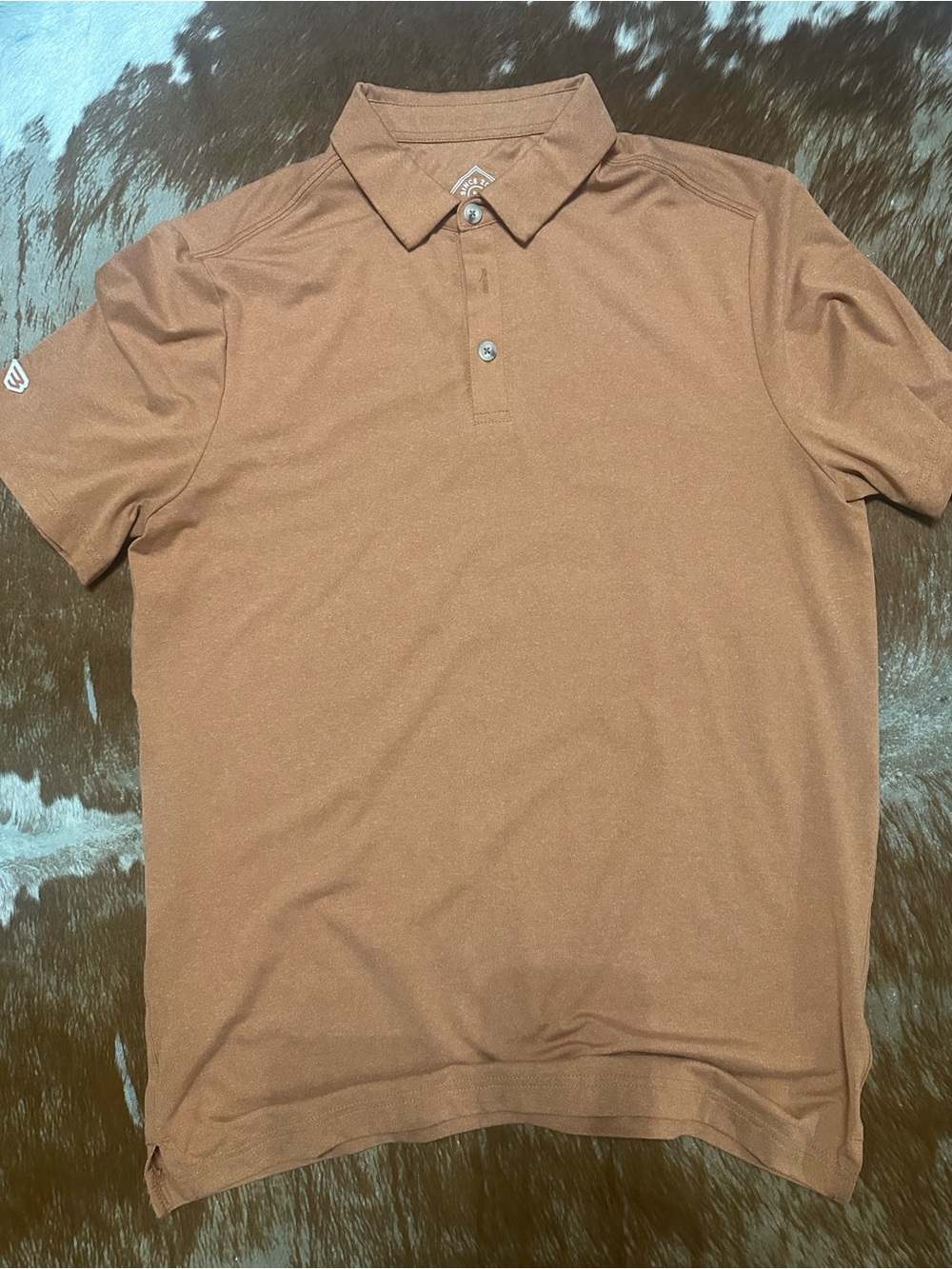 BURLEBO Men's Polo Burnt Orange